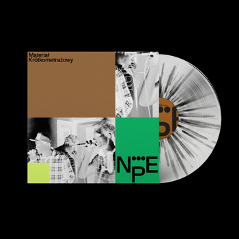 PŁYTA WINYLOWA NA PÓŁ ETATU "MATERIAŁ KRÓTKOMETRAŻOWY" kolor splatter TRANSPARENT SILVER + BLACK & WHITE